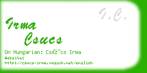 irma csucs business card